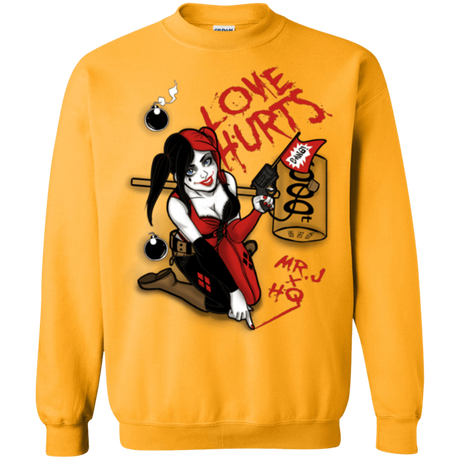 Sweatshirts Gold / Small Love Hurts Crewneck Sweatshirt