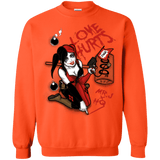 Sweatshirts Orange / Small Love Hurts Crewneck Sweatshirt