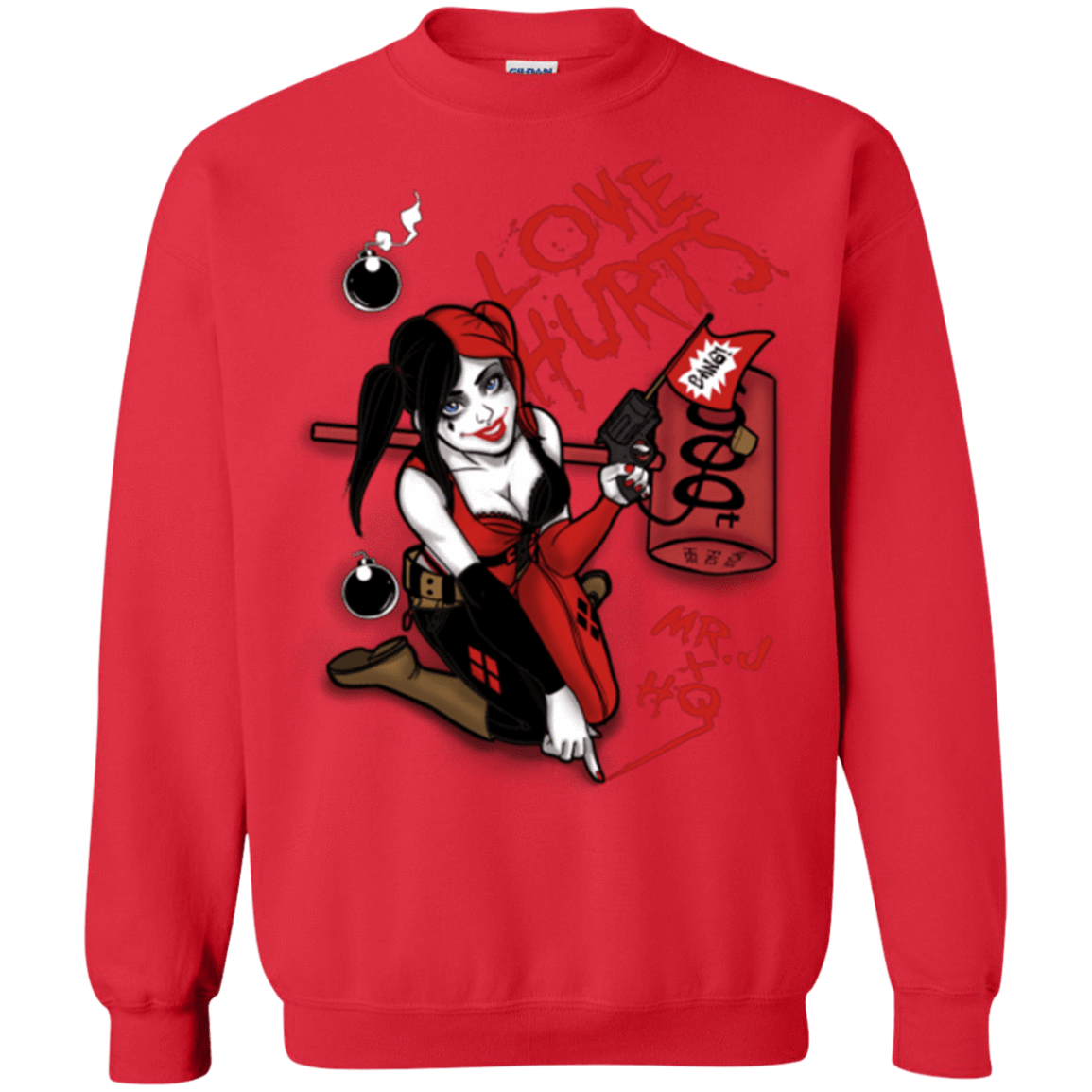 Sweatshirts Red / Small Love Hurts Crewneck Sweatshirt