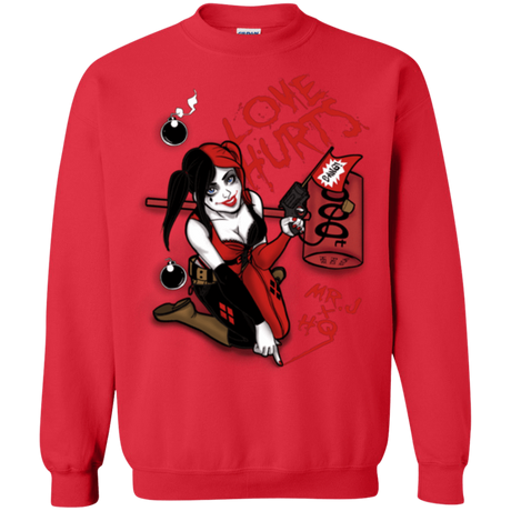 Sweatshirts Red / Small Love Hurts Crewneck Sweatshirt