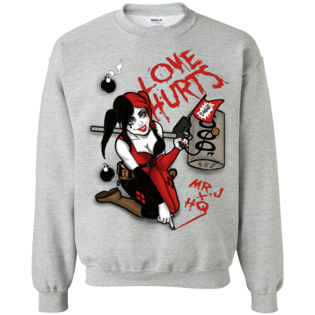 Sweatshirts Sport Grey / Small Love Hurts Crewneck Sweatshirt