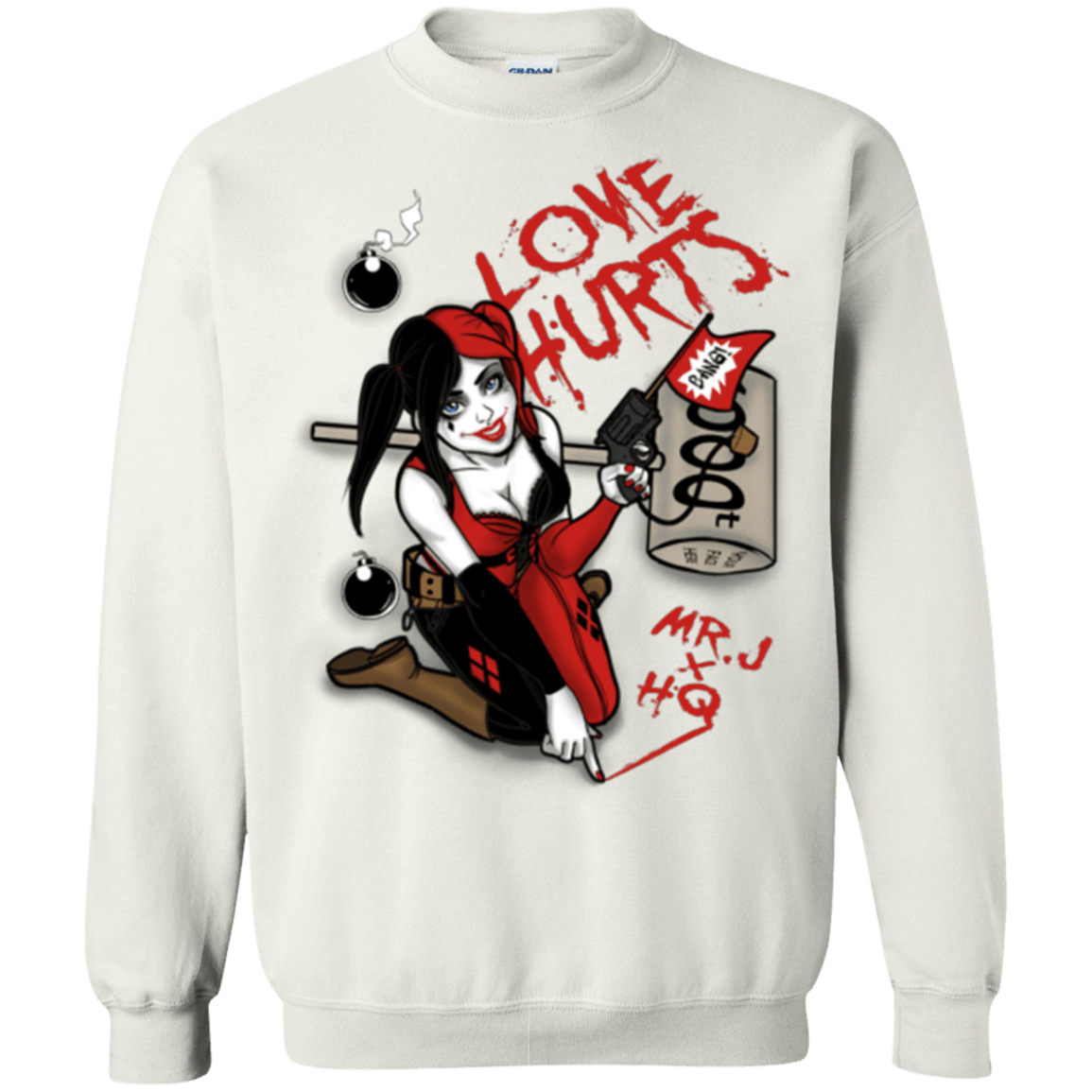 Sweatshirts White / Small Love Hurts Crewneck Sweatshirt