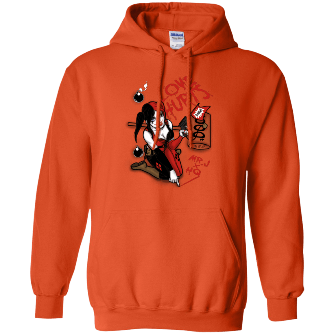 Sweatshirts Orange / Small Love Hurts Pullover Hoodie