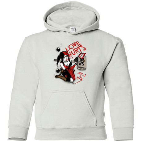 Sweatshirts White / YS Love Hurts Youth Hoodie