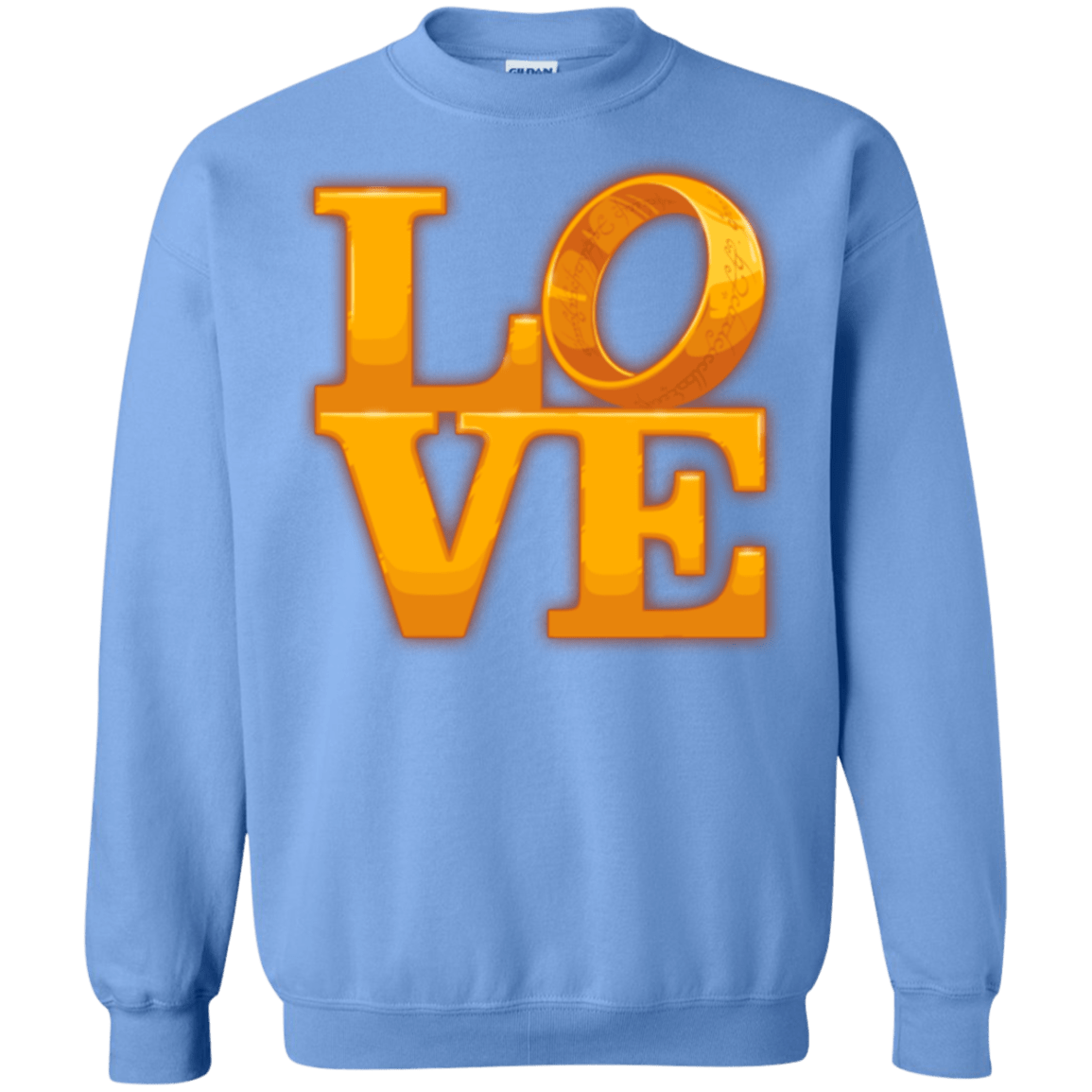 Sweatshirts Carolina Blue / Small LOVE Lotr Ring Crewneck Sweatshirt