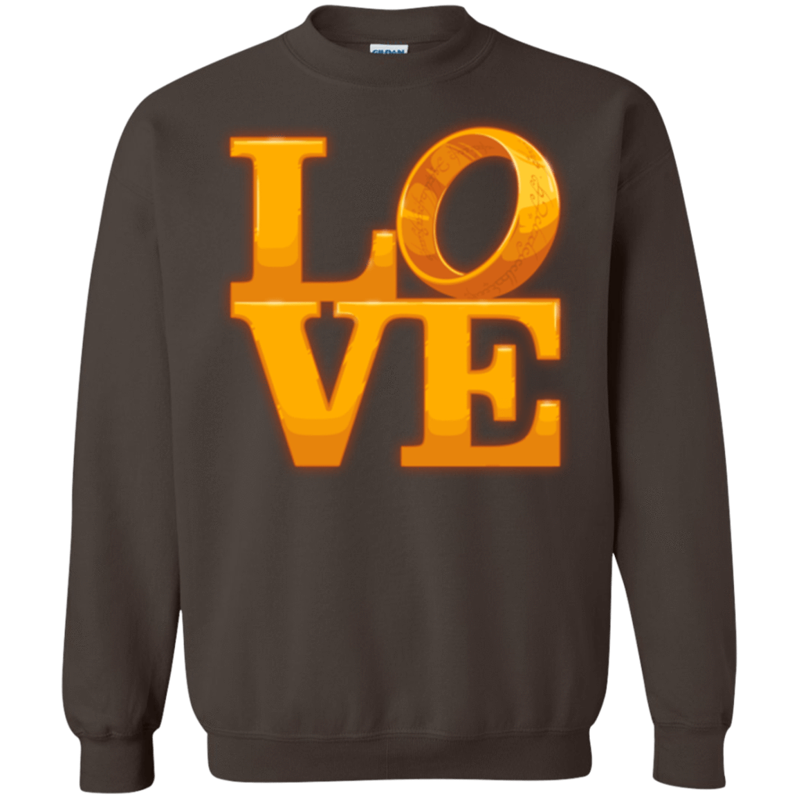 Sweatshirts Dark Chocolate / Small LOVE Lotr Ring Crewneck Sweatshirt