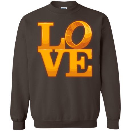 Sweatshirts Dark Chocolate / Small LOVE Lotr Ring Crewneck Sweatshirt