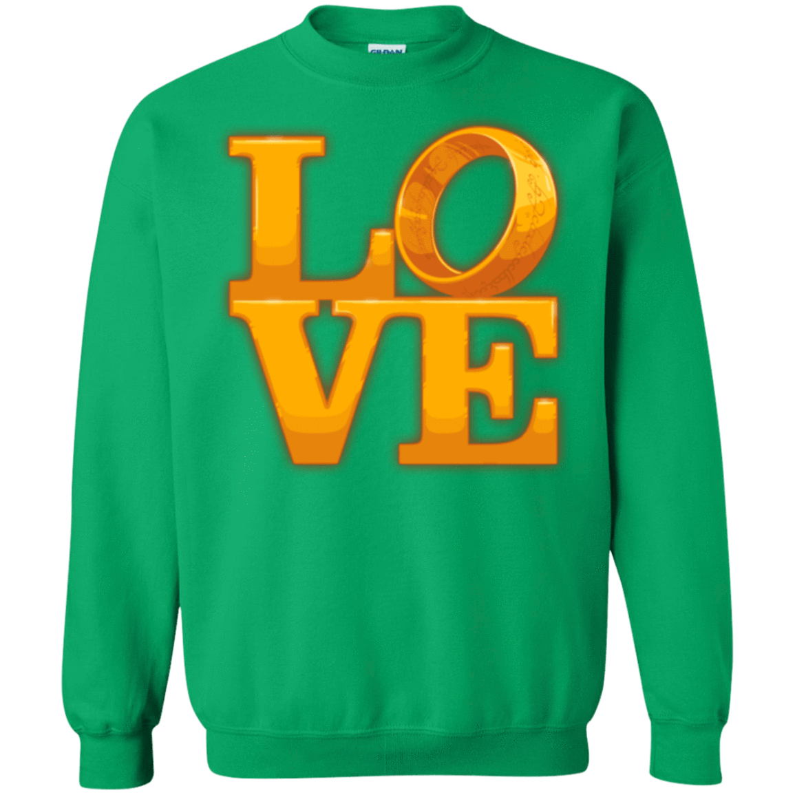 Sweatshirts Irish Green / Small LOVE Lotr Ring Crewneck Sweatshirt