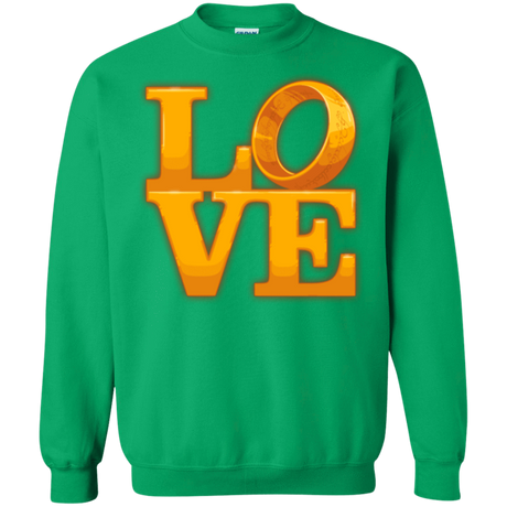 Sweatshirts Irish Green / Small LOVE Lotr Ring Crewneck Sweatshirt