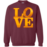 Sweatshirts Maroon / Small LOVE Lotr Ring Crewneck Sweatshirt
