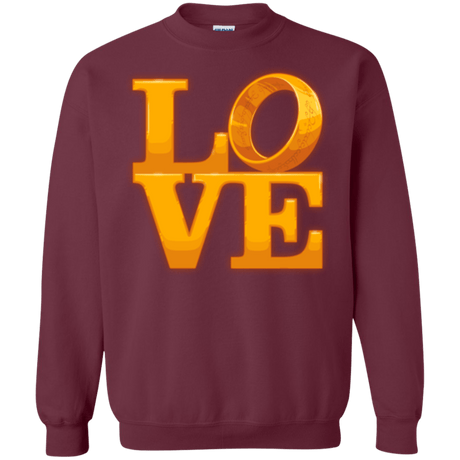 Sweatshirts Maroon / Small LOVE Lotr Ring Crewneck Sweatshirt