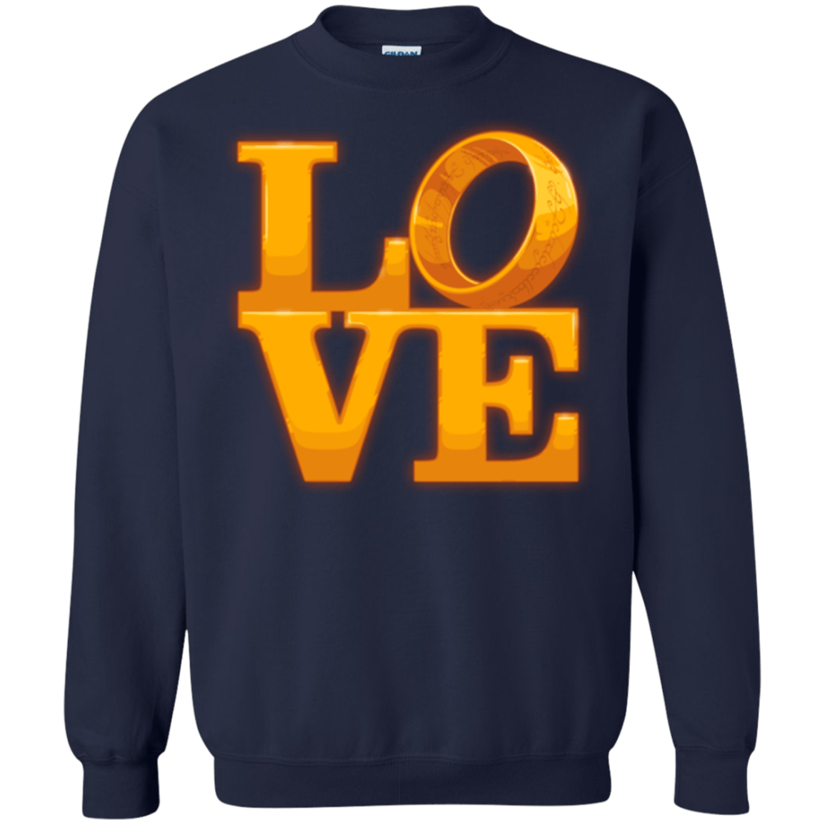 Sweatshirts Navy / Small LOVE Lotr Ring Crewneck Sweatshirt
