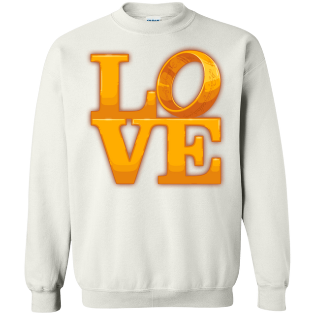 Sweatshirts White / Small LOVE Lotr Ring Crewneck Sweatshirt