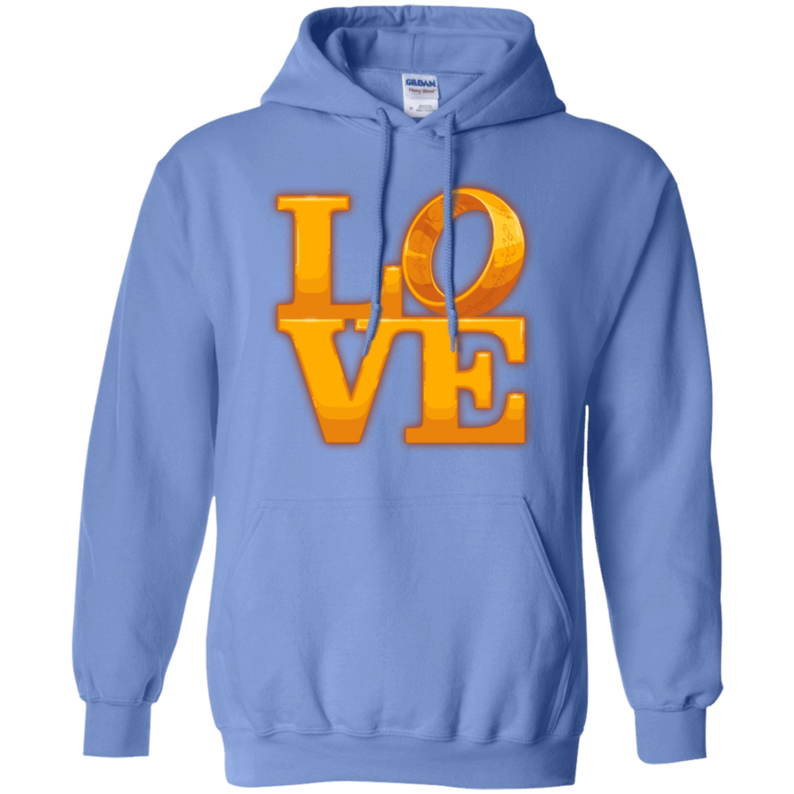 Sweatshirts Carolina Blue / Small LOVE Lotr Ring Pullover Hoodie