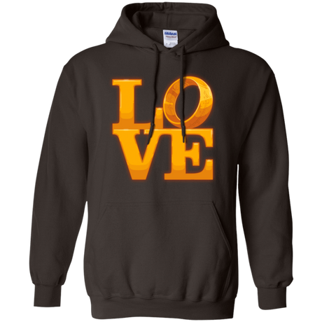 Sweatshirts Dark Chocolate / Small LOVE Lotr Ring Pullover Hoodie