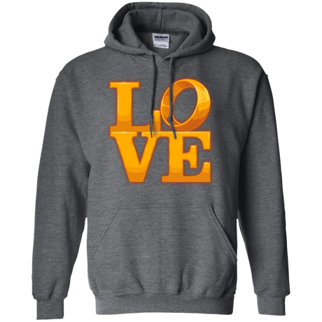 Sweatshirts Dark Heather / Small LOVE Lotr Ring Pullover Hoodie