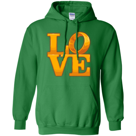 Sweatshirts Irish Green / Small LOVE Lotr Ring Pullover Hoodie