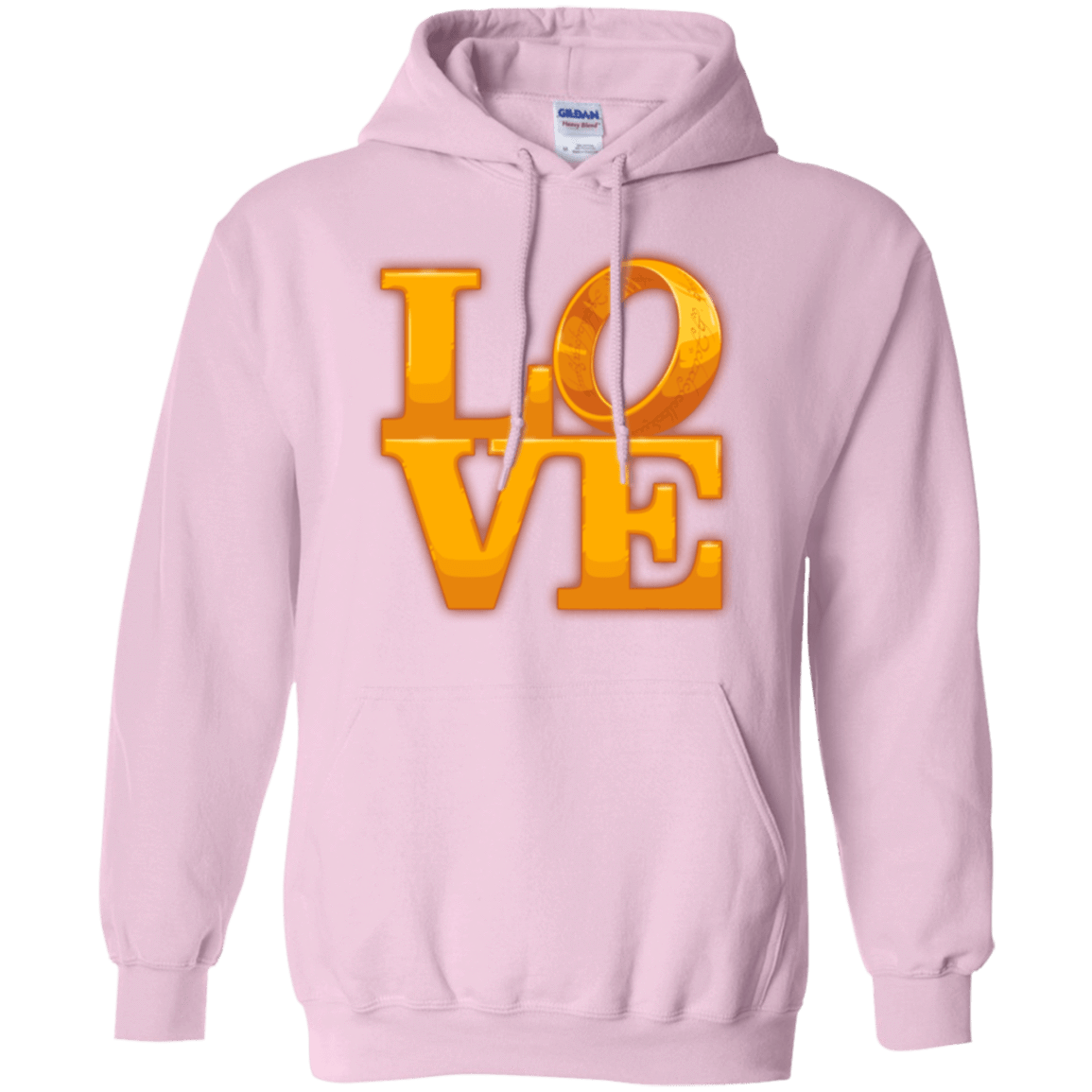 Sweatshirts Light Pink / Small LOVE Lotr Ring Pullover Hoodie