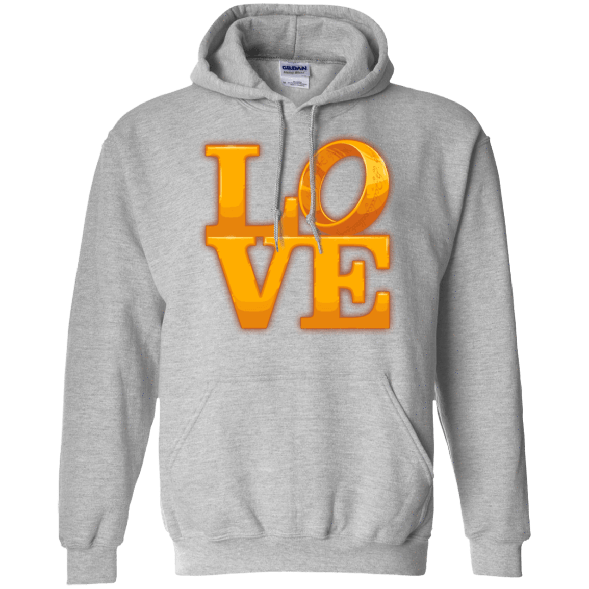 Sweatshirts Sport Grey / Small LOVE Lotr Ring Pullover Hoodie