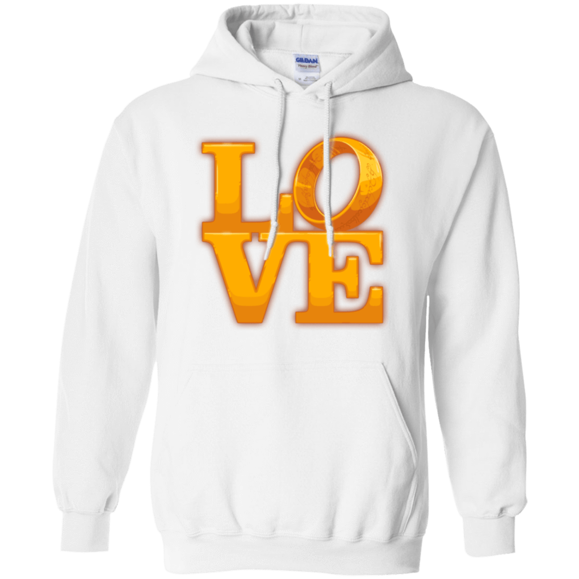 Sweatshirts White / Small LOVE Lotr Ring Pullover Hoodie