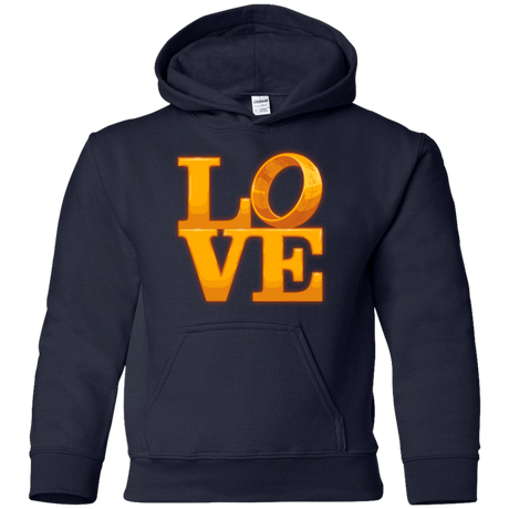 Sweatshirts Navy / YS LOVE Lotr Ring Youth Hoodie