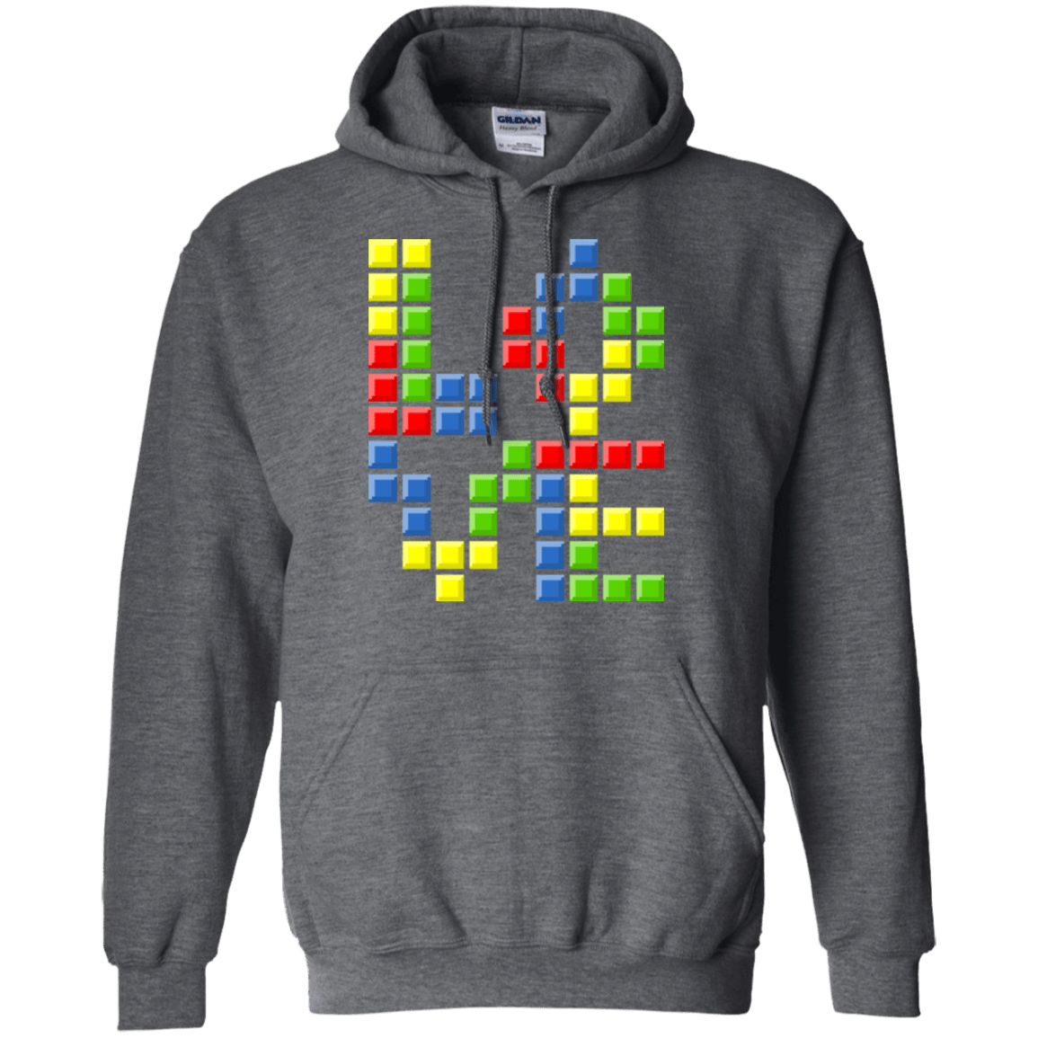 Sweatshirts Dark Heather / S Love Puzzles Pullover Hoodie