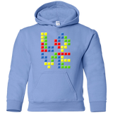 Sweatshirts Carolina Blue / YS Love Puzzles Youth Hoodie