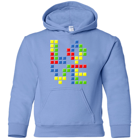 Sweatshirts Carolina Blue / YS Love Puzzles Youth Hoodie