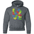 Sweatshirts Dark Heather / YS Love Puzzles Youth Hoodie