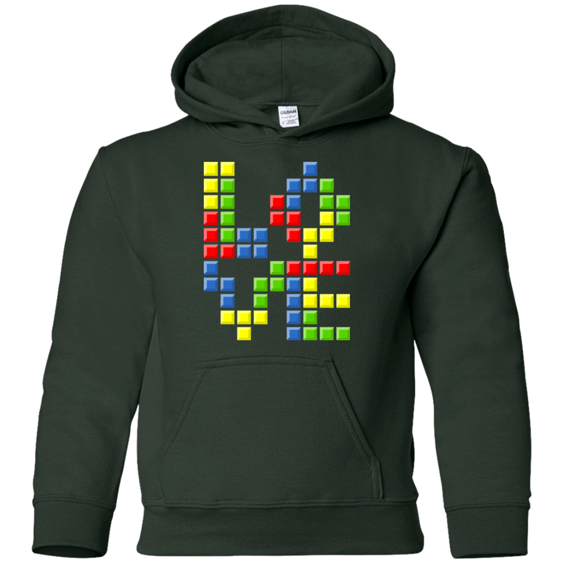 Sweatshirts Forest Green / YS Love Puzzles Youth Hoodie