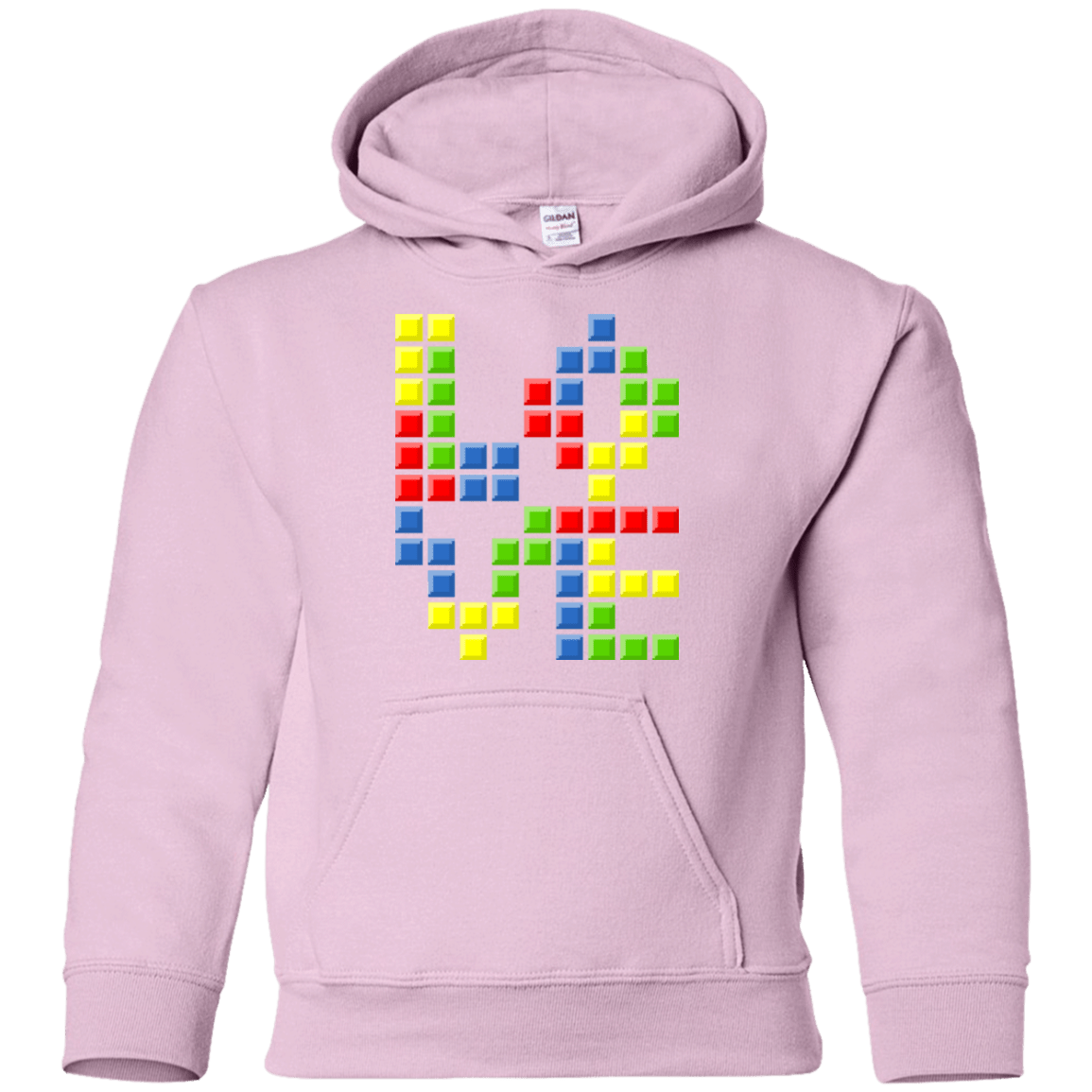 Sweatshirts Light Pink / YS Love Puzzles Youth Hoodie