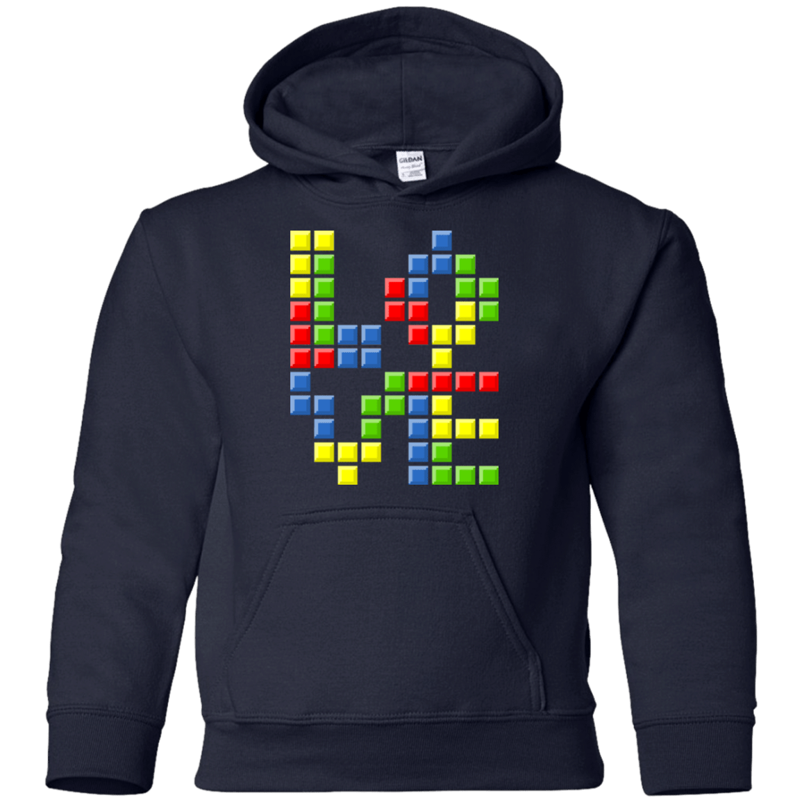 Sweatshirts Navy / YS Love Puzzles Youth Hoodie