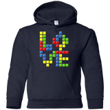 Sweatshirts Navy / YS Love Puzzles Youth Hoodie