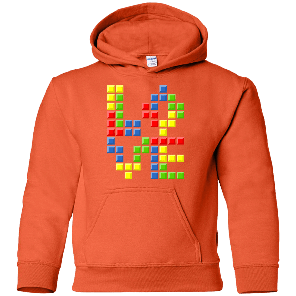 Sweatshirts Orange / YS Love Puzzles Youth Hoodie