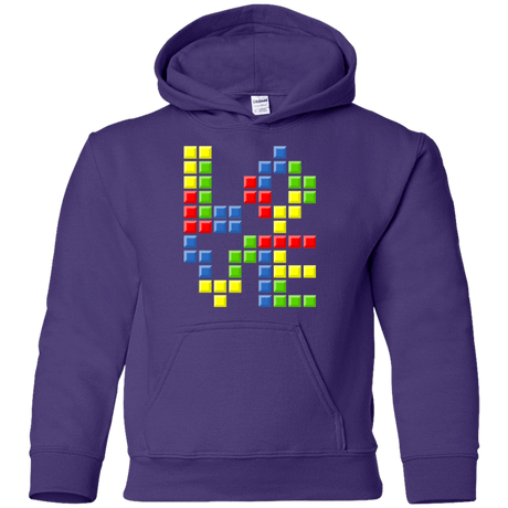 Sweatshirts Purple / YS Love Puzzles Youth Hoodie