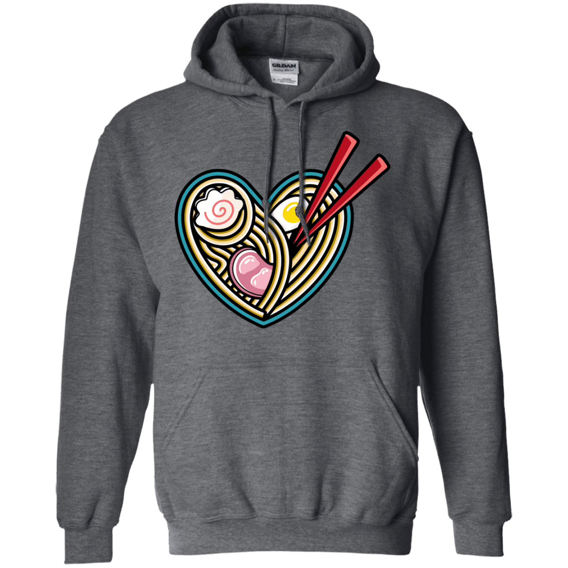 Sweatshirts Dark Heather / S Love Ramen Pullover Hoodie