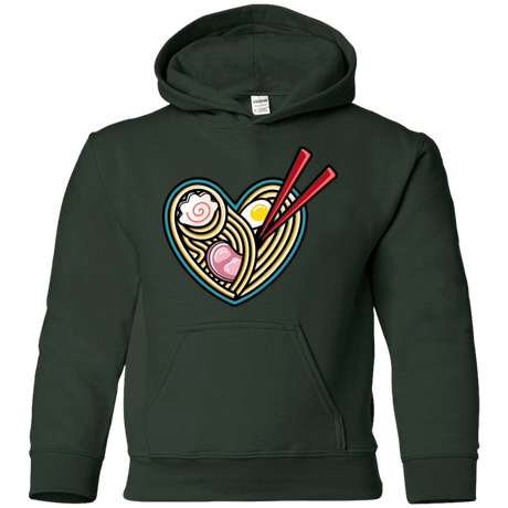 Sweatshirts Forest Green / YS Love Ramen Youth Hoodie