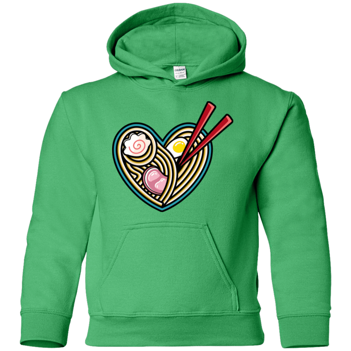 Sweatshirts Irish Green / YS Love Ramen Youth Hoodie