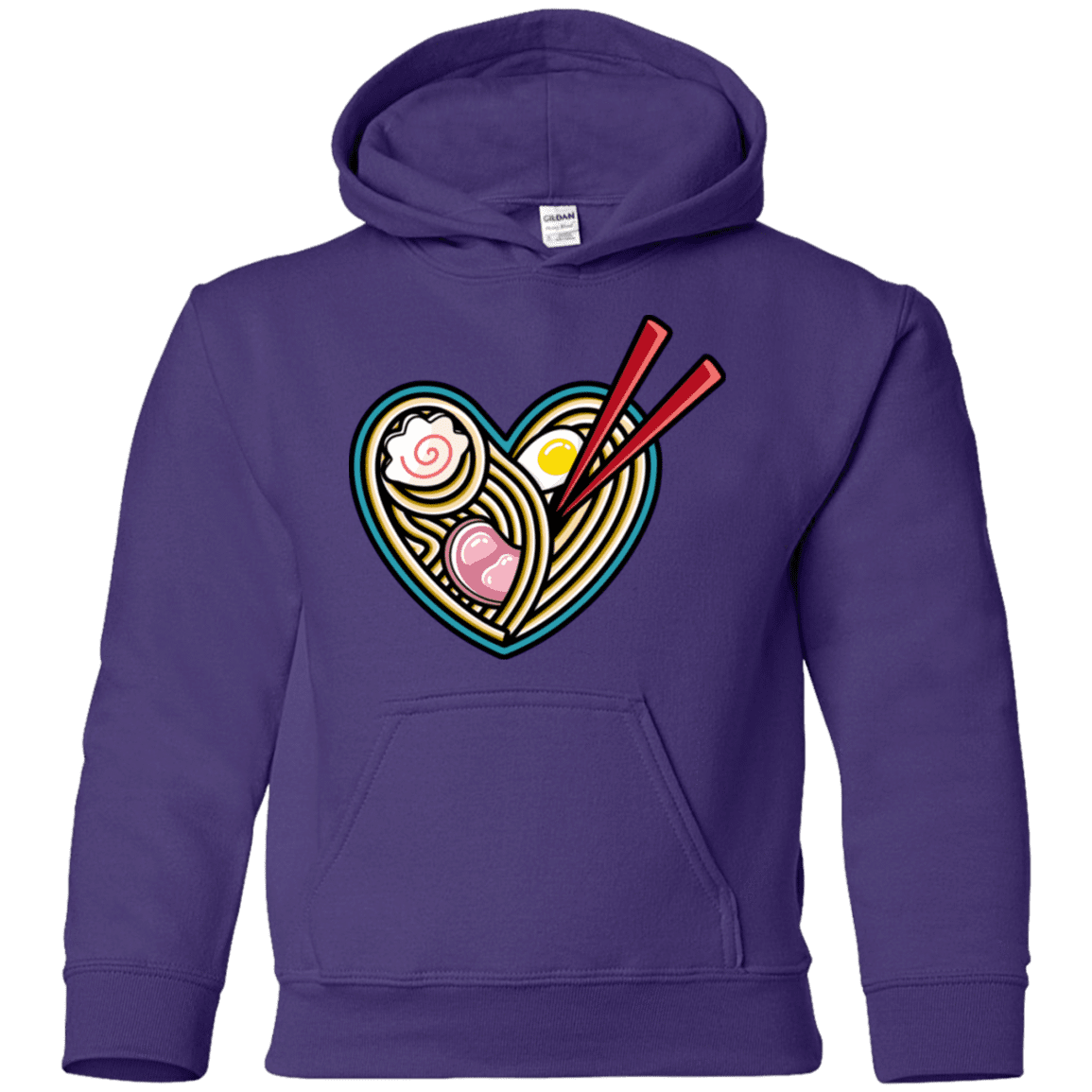 Sweatshirts Purple / YS Love Ramen Youth Hoodie