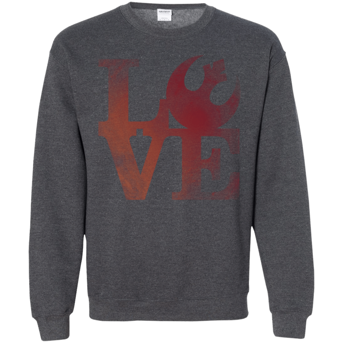 Sweatshirts Dark Heather / Small LOVE Rebel Crewneck Sweatshirt