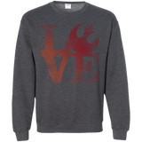 Sweatshirts Dark Heather / Small LOVE Rebel Crewneck Sweatshirt