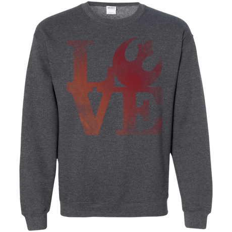 Sweatshirts Dark Heather / Small LOVE Rebel Crewneck Sweatshirt