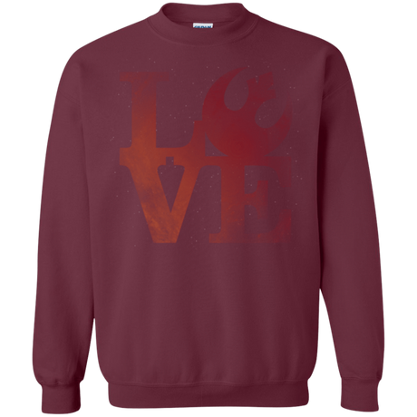 Sweatshirts Maroon / Small LOVE Rebel Crewneck Sweatshirt