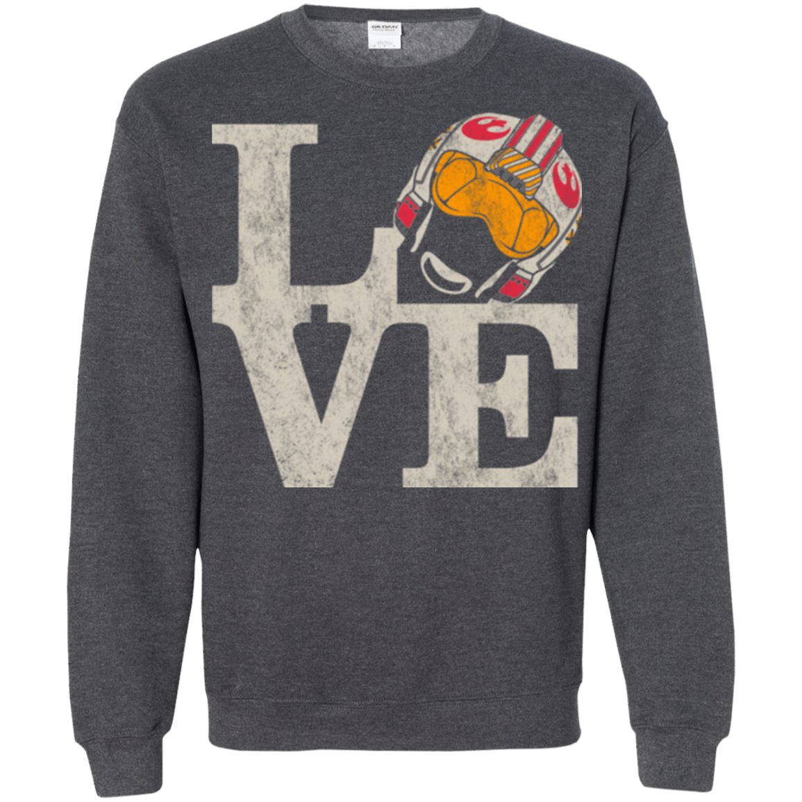 Sweatshirts Dark Heather / Small LOVE Rebel Pilot Crewneck Sweatshirt