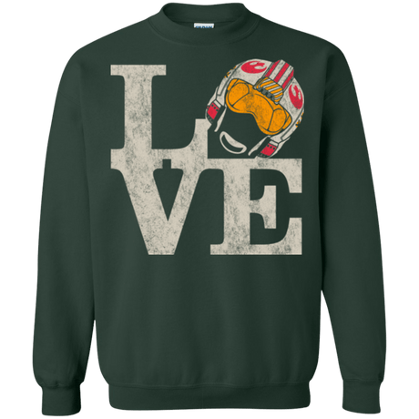 Sweatshirts Forest Green / Small LOVE Rebel Pilot Crewneck Sweatshirt