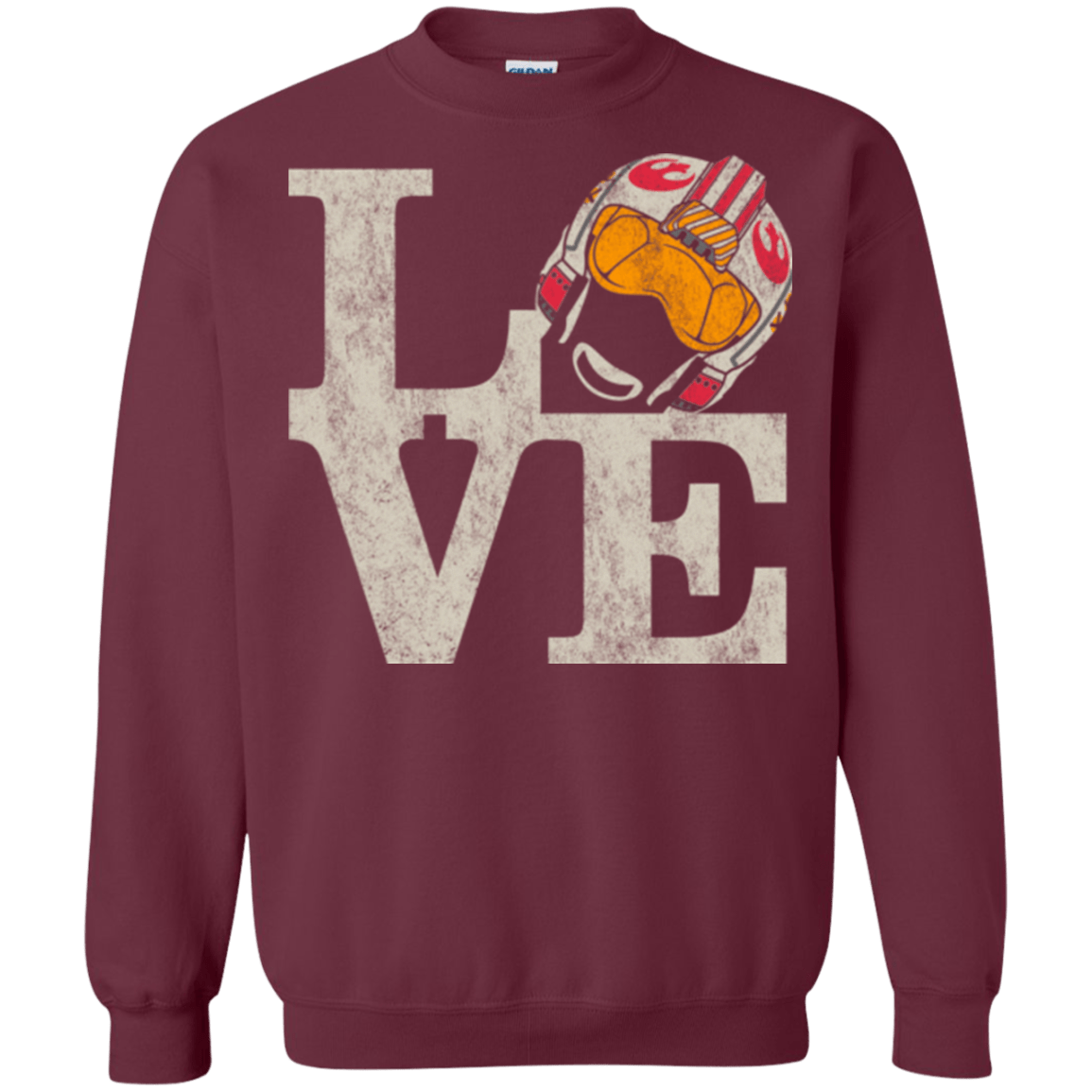 Sweatshirts Maroon / Small LOVE Rebel Pilot Crewneck Sweatshirt