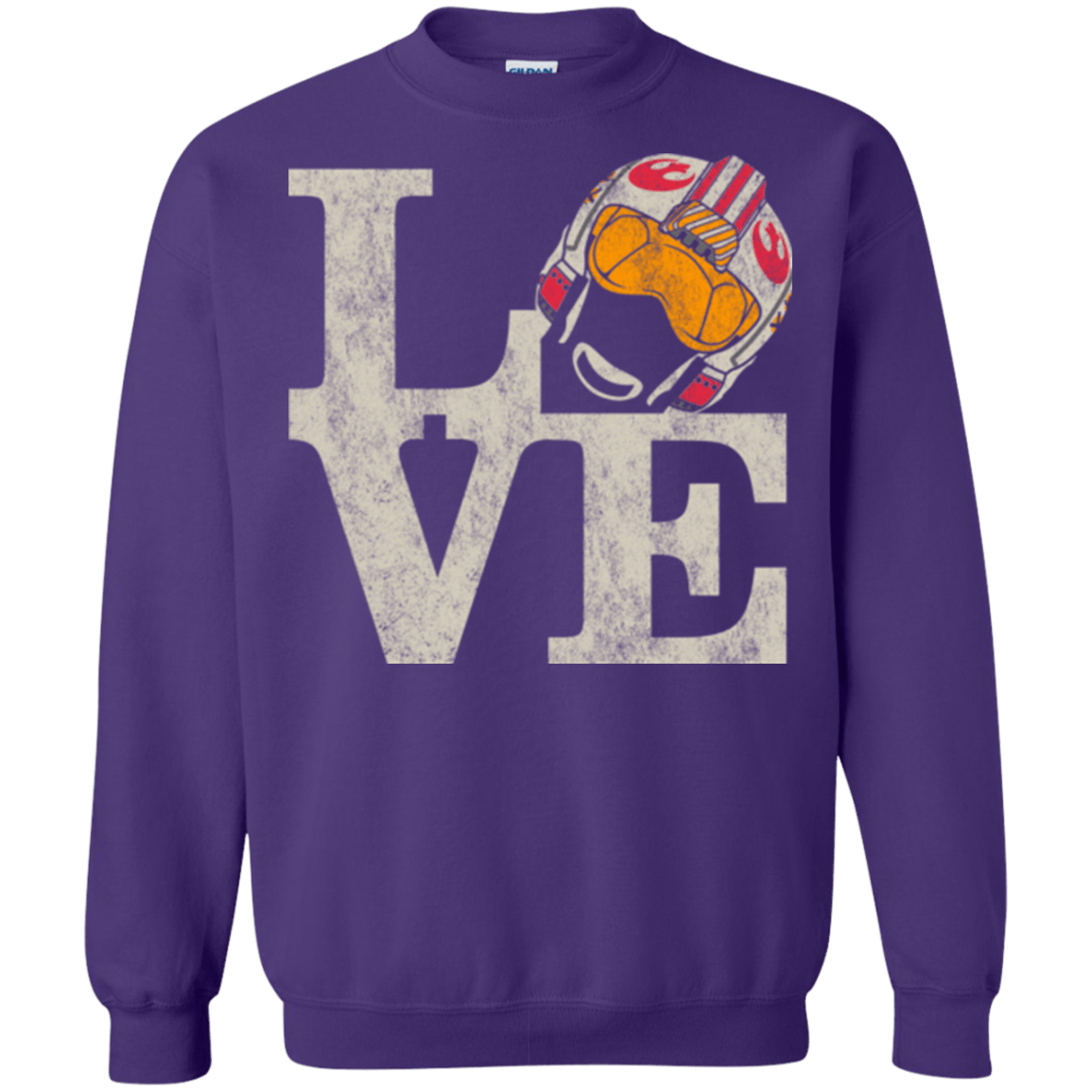 Sweatshirts Purple / Small LOVE Rebel Pilot Crewneck Sweatshirt