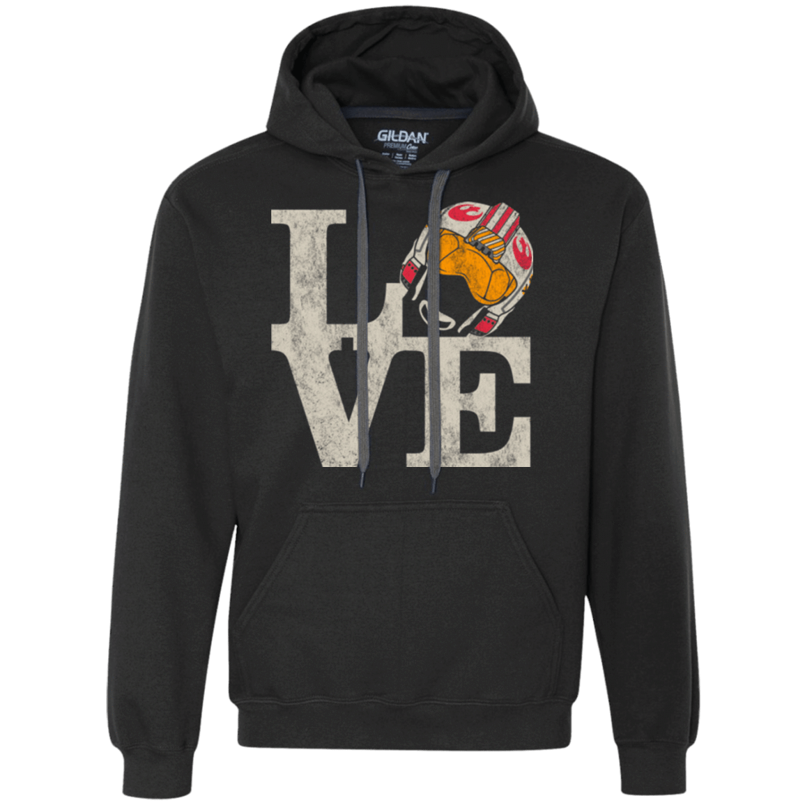 Sweatshirts Black / Small LOVE Rebel Pilot Premium Fleece Hoodie