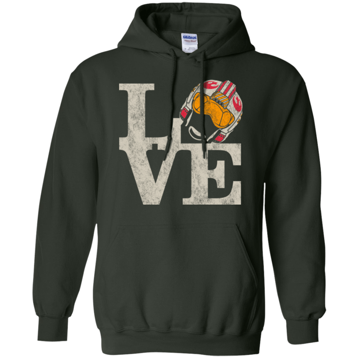 Sweatshirts Forest Green / Small LOVE Rebel Pilot Pullover Hoodie