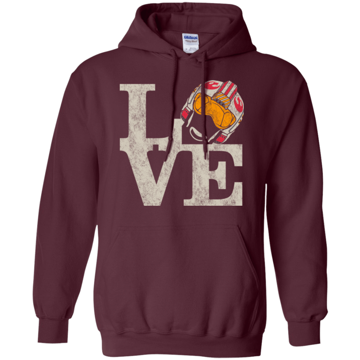 Sweatshirts Maroon / Small LOVE Rebel Pilot Pullover Hoodie